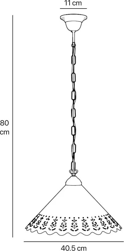 Pendul din alama si abajur ceramic Zefira