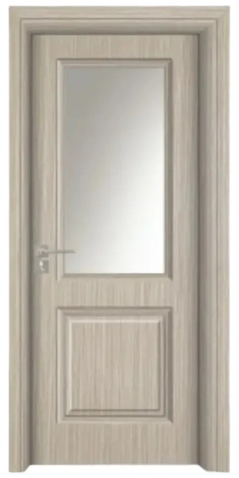 Usa Interior din MDF Novo Doors ND10 LUX PREMIUM, Cadru din Lemn Masiv, KIT COMPLET, Toc Reglabil de 10 CM INCLUS, Plinta pe Ambele Parti (Culoare: