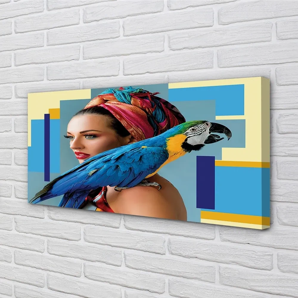 Tablouri canvas Macaw pe umăr