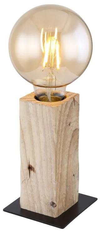 Veioza / Lampa de masa lemn stil rustic ADALIE