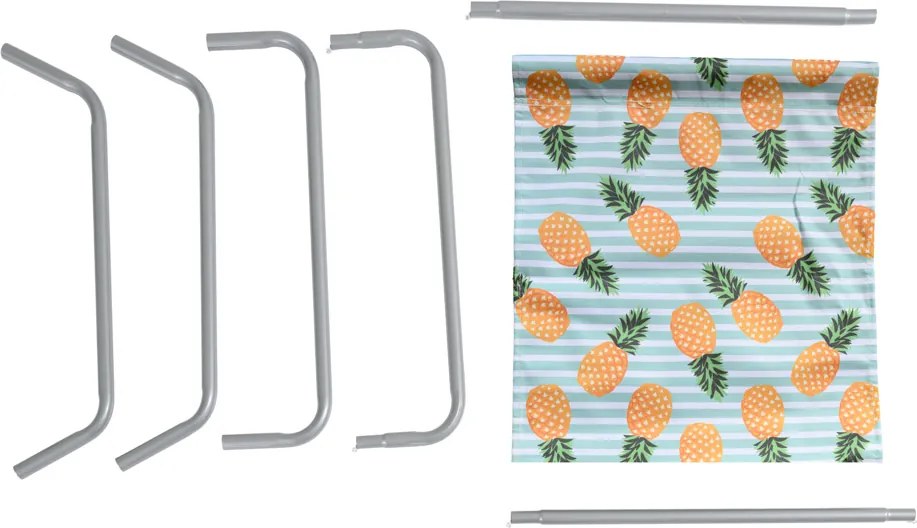 Set de 2 sezlonguri de plaja pliabile SAND PINEAPPLE, colorat