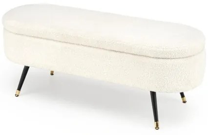 Bancă cu spațiu de depozitare AVEIRO 46x120 cm alb