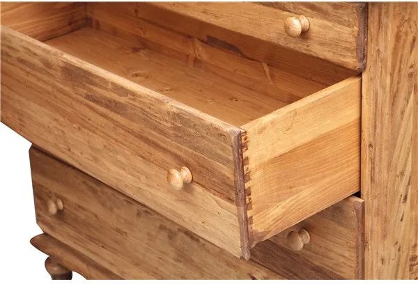 Comoda, L114 48 H99 cm, natur antichizat, lemn masiv