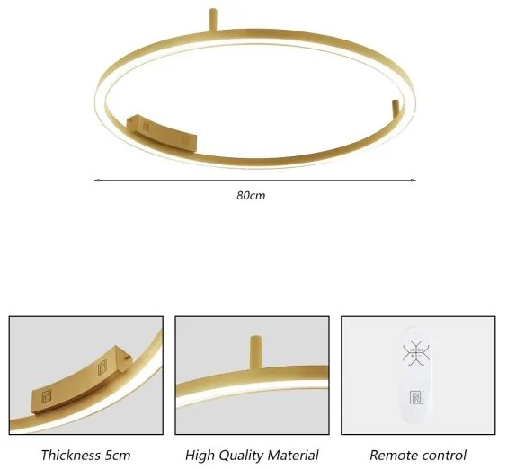 Immax NEO 07291-80G - Plafonieră LED+CCT FINO 55W/230V Tuya, dimabilă, Ø 80 cm + telecomandă