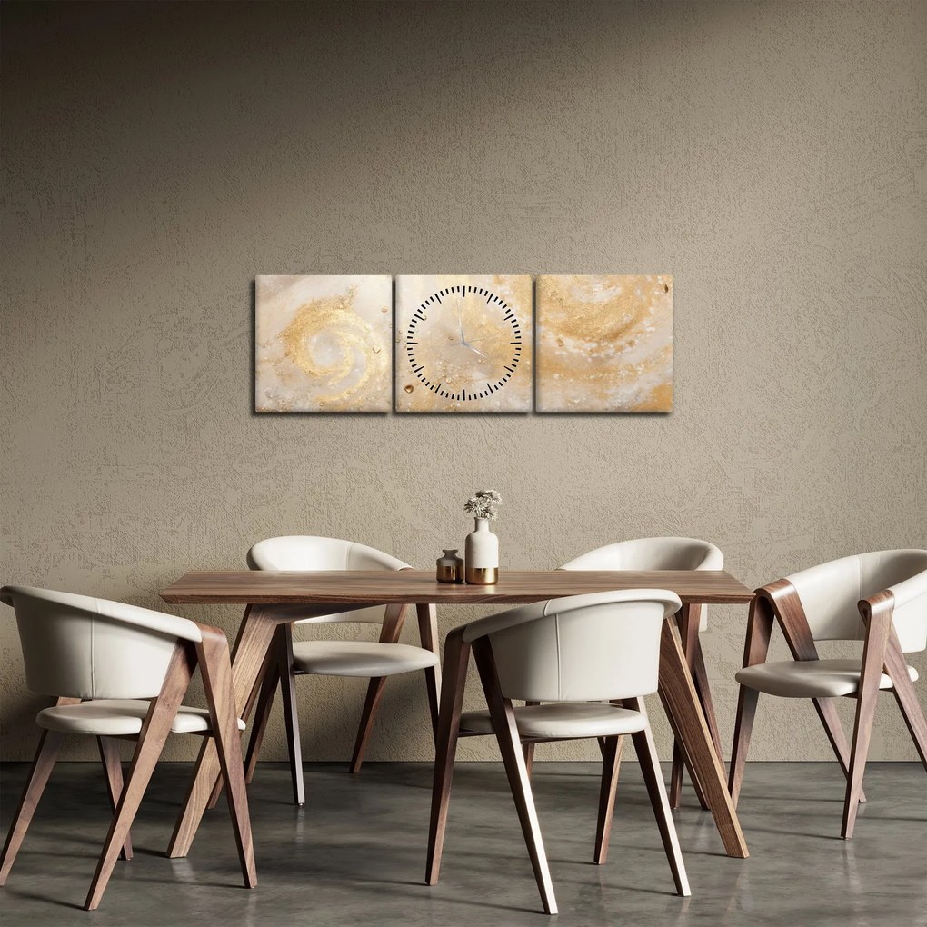 Tablou - Textura modelată (cu ceas) (90x30 cm)