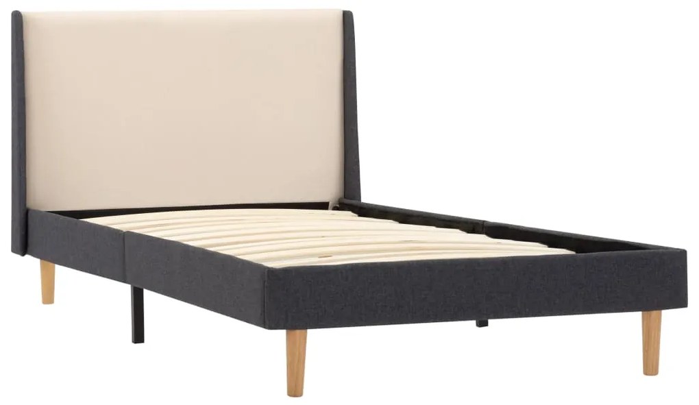 286680 vidaXL Cadru de pat, crem, 100 x 200 cm, material textil