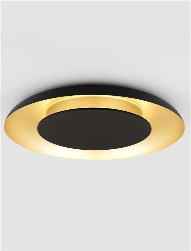 Plafoniera LED design modern EPOSI negru/auriu D-60cm