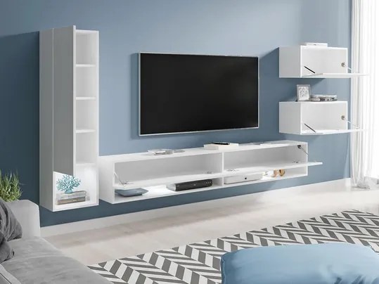 Mobilier living Wilandra (wotan + Negru lucios ) (fără iluminat). 1054039