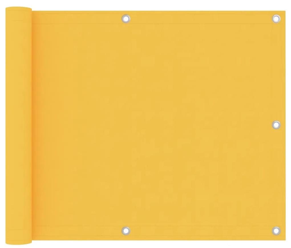 Paravan de balcon, galben, 75 x 600 cm, tesatura oxford Galben, 75 x 600 cm