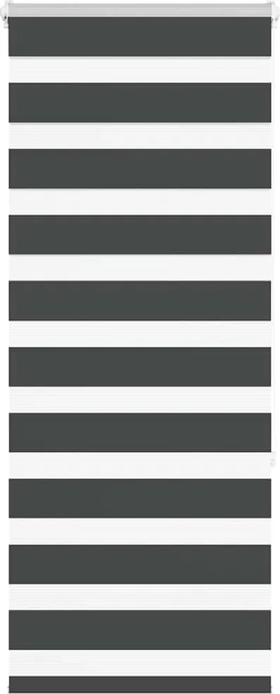 vidaXL Jaluzea tip zebra neagră lățime țesătură 60,9 cm poliester
