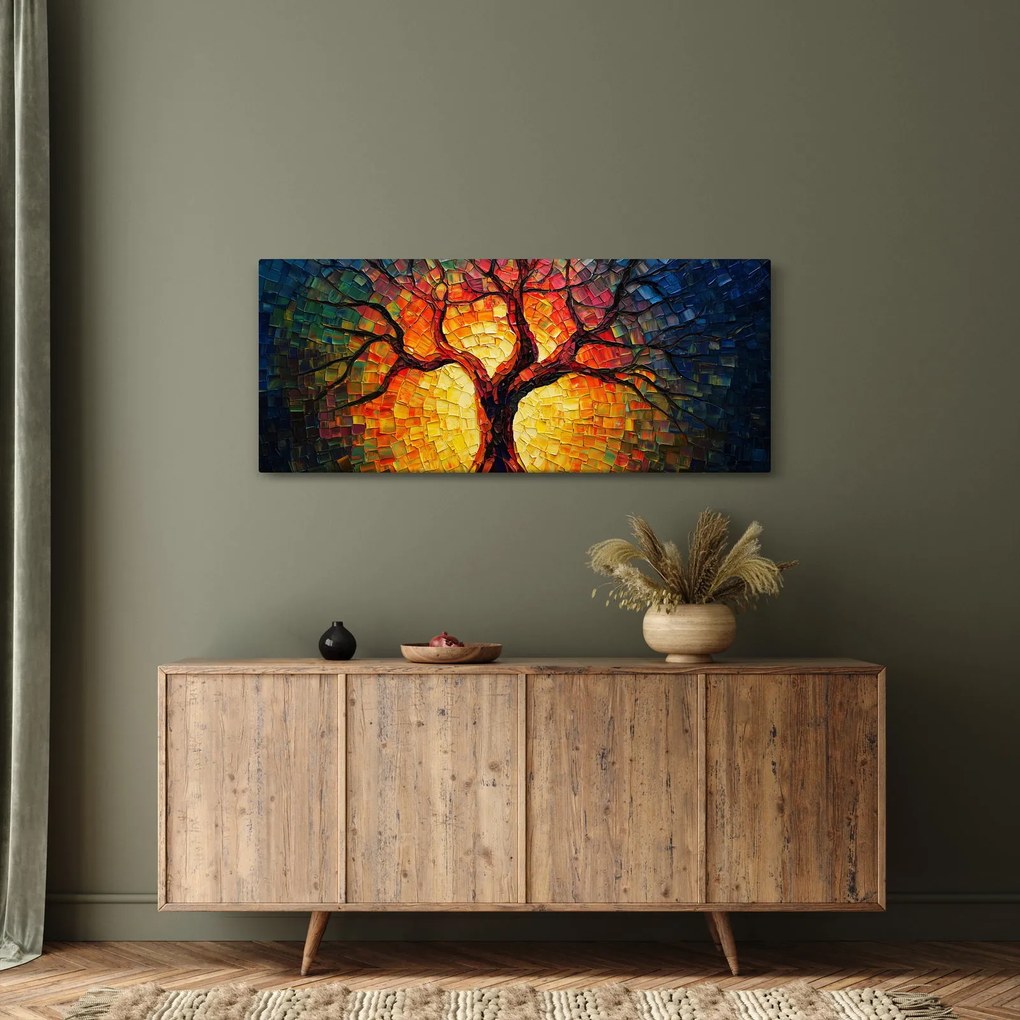 Tablou - Arborele vieții în mozaic (120x50 cm)