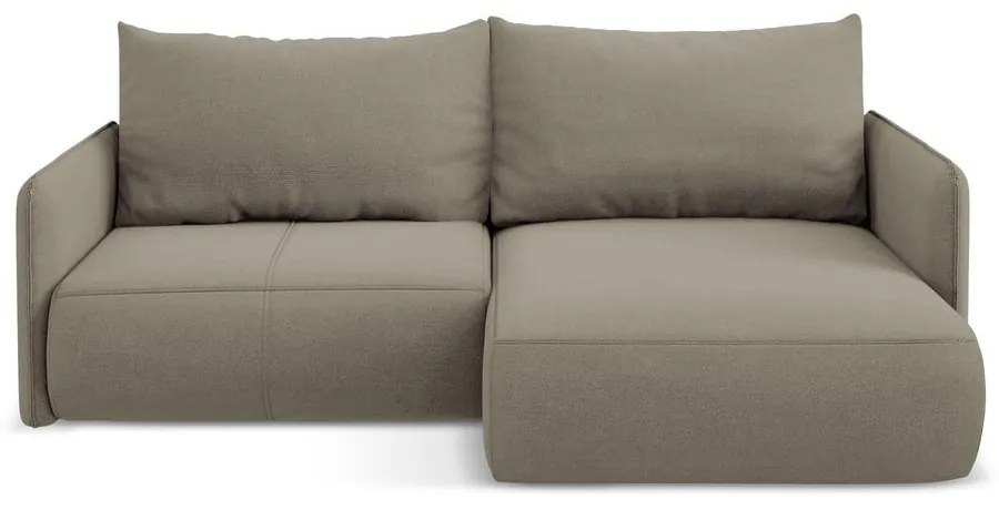 Colțar bej extensibil/cu spațiu de depozitare (cu colț pe partea dreaptă) Nanea – Makamii