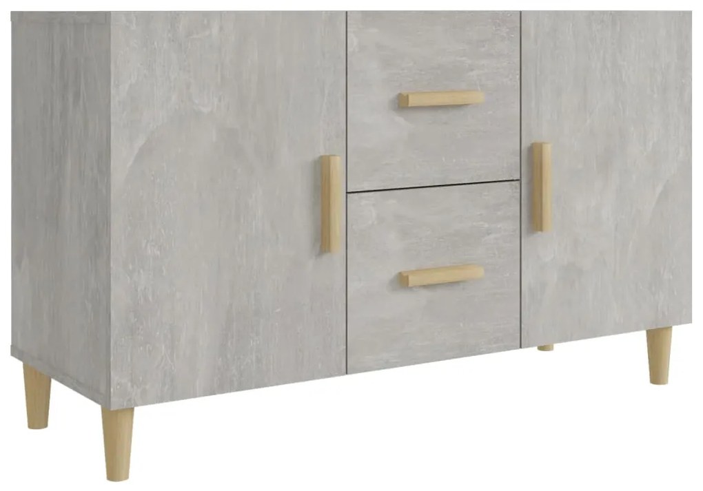 812514 vidaXL Servantă, gri beton, 100x36x60 cm, lemn prelucrat