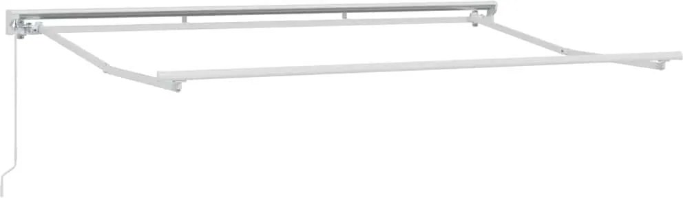 vidaXL Cadru de copertină Manual Ajustabil Alb 3,5 x 2 m Oțel