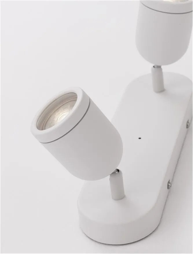 Plafoniera cu 2 Spoturi pentru baie cu protectie IP44 ORSON alba
