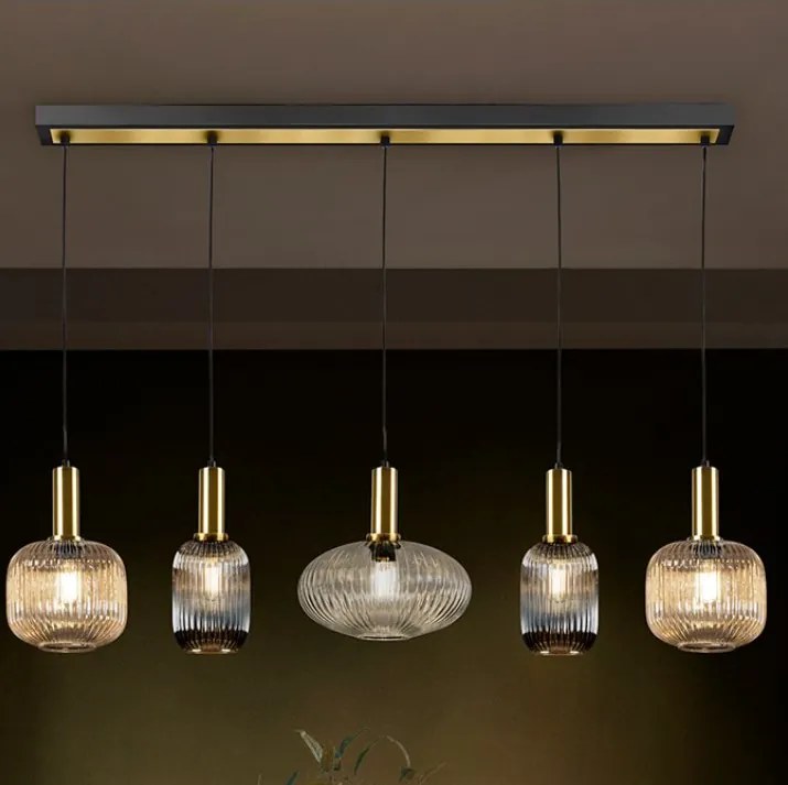 Lustra cu 5 pendule design modern Norma