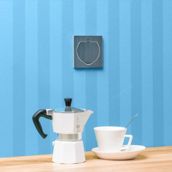 Priză încastrabilă de podea de exterior Brilagi IP55 crom mat pătrat