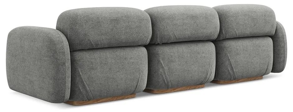 Canapea modulară gri cu tapițerie din țesătură bouclé 270 cm Ailani – Makamii