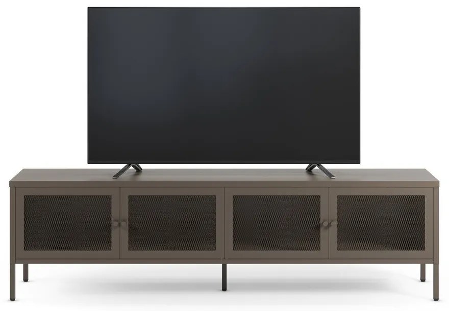 Comodă TV gri din metal 160x50x35 cm Fayna – Marckeric