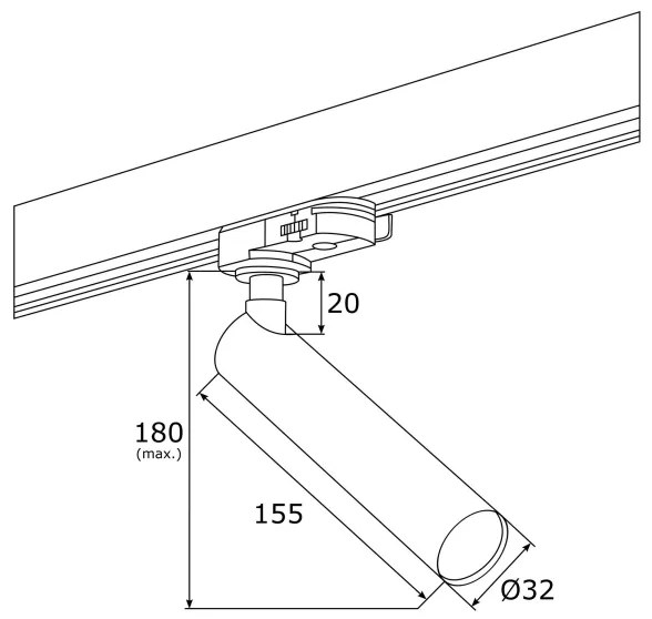 Spot LED pentru sistem de șină Argon 4353 ELBRUS LED/4,5W/230V alb
