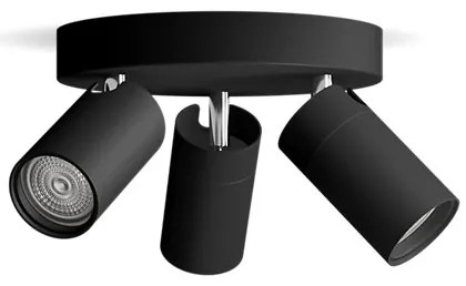 Spot pentru baie Philips IDRIS 3xGU10/5W/230V IP44 negru