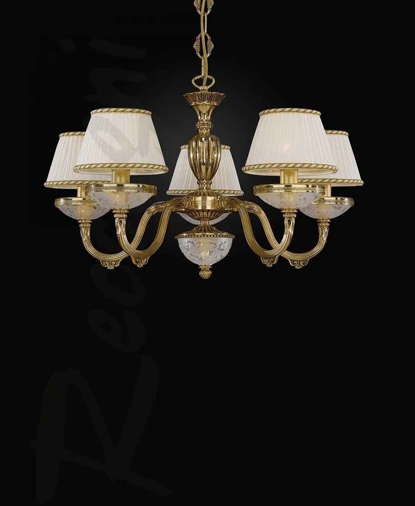 Candelabru din alama 5 brate design italian 6502