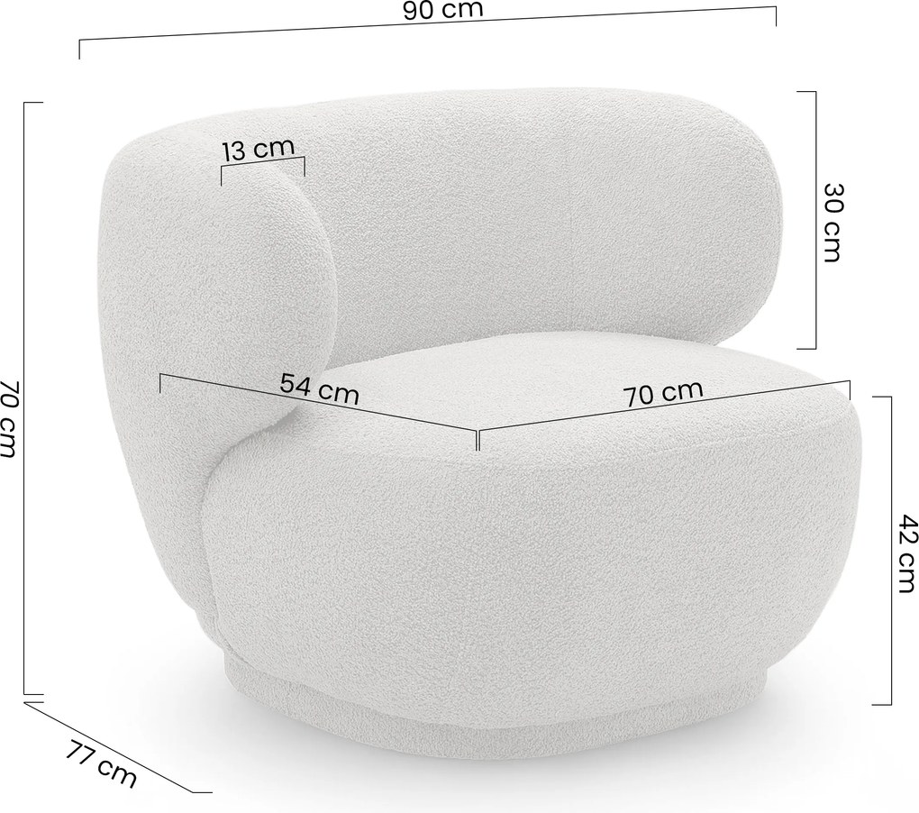 Fotoliu de relaxare Skindi - bouclé verde Catch Me 13