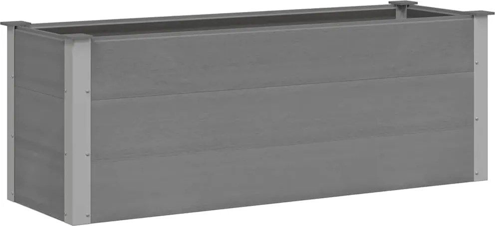 vidaXL Strat înălțat de grădină, gri, 150 x 50 x 54 cm, WPC
