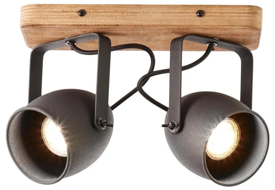 Brilliant - Spot dublu CROWTON, 2x GU10/6W/230V, finisaj din pin