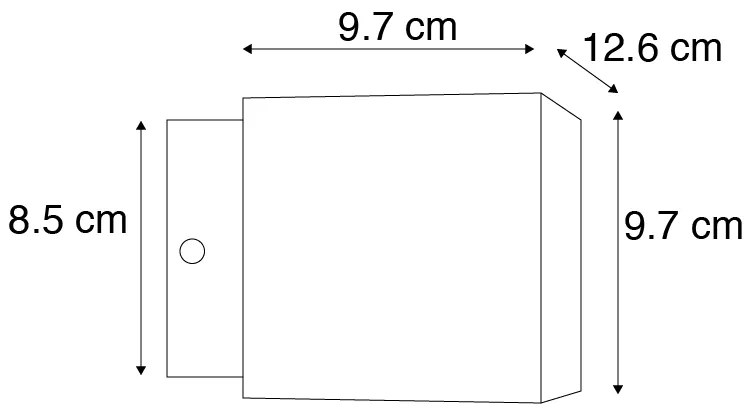 Lampa de perete de design neagra/aurie cu LED - Caja