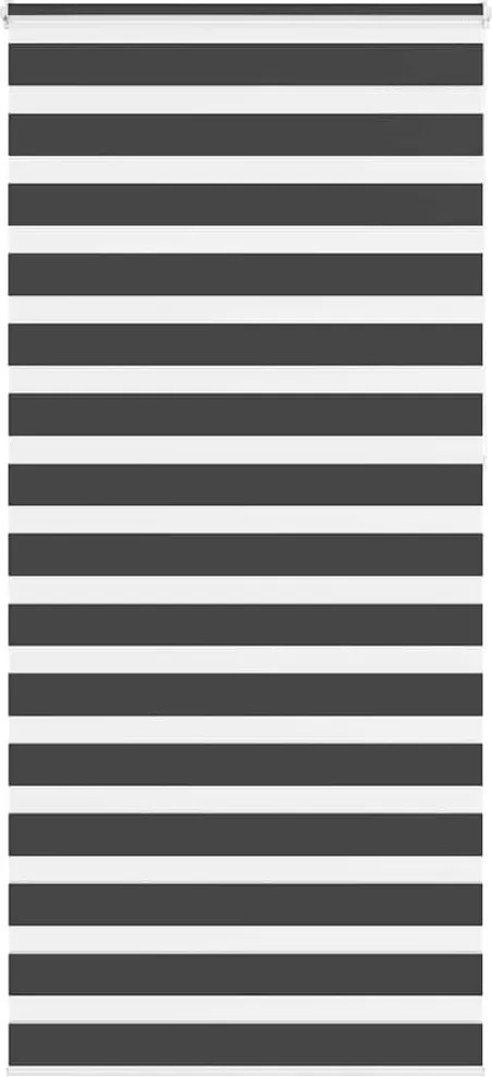 vidaXL Jaluzea tip zebra neagră lățime țesătură 90,9 cm poliester