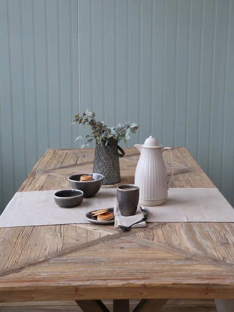 Masa dining, din lemn reciclat, design unic, cu aspect rustic, Old French