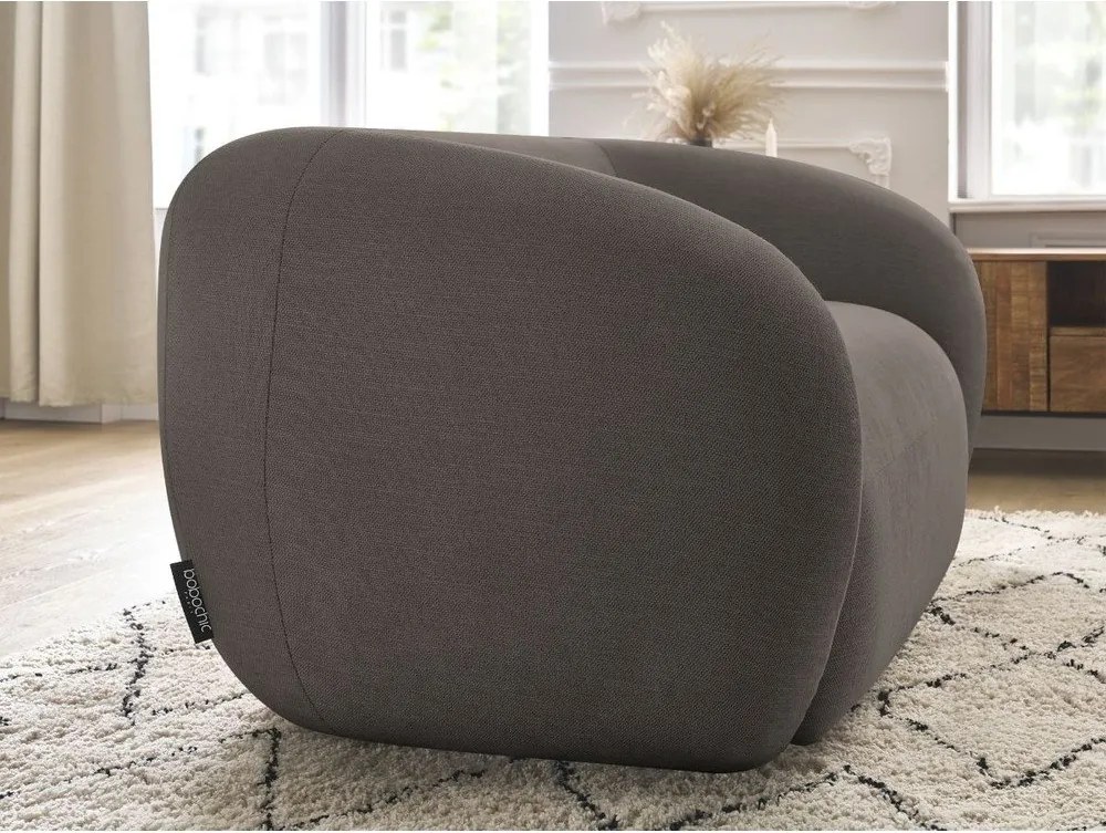 Canapea taupe cu tapițerie din chenille 160 cm Celine – Bobochic Paris