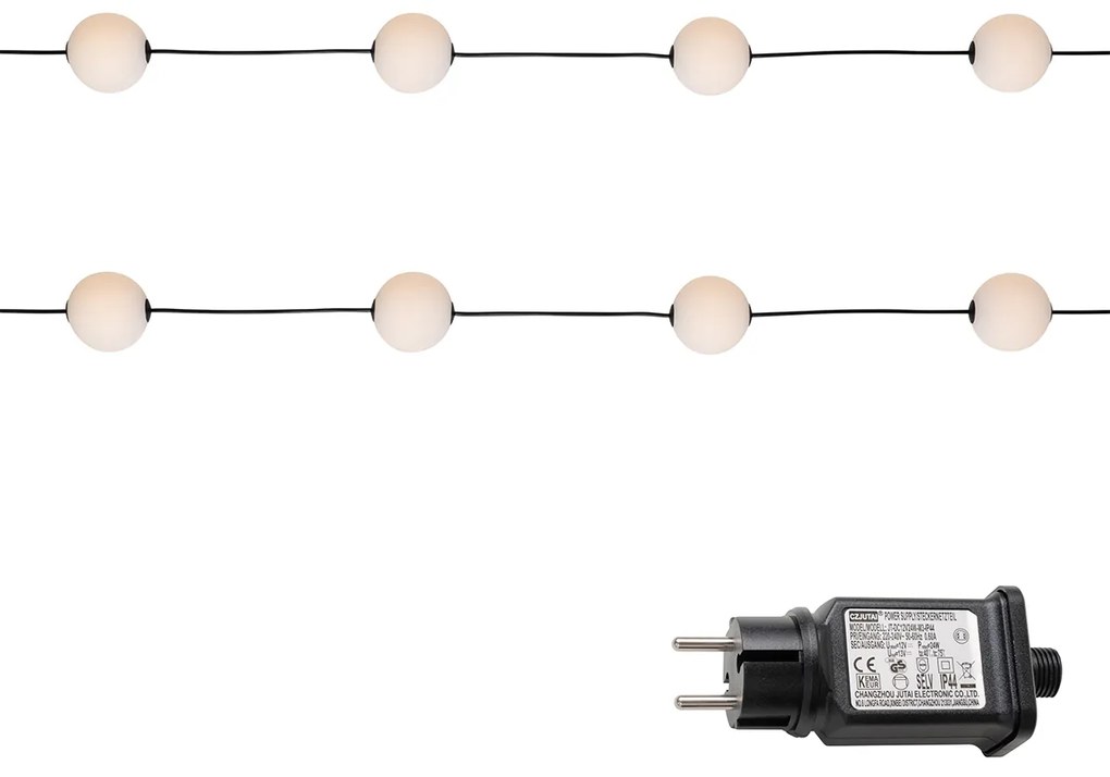 Ghirlandă luminoasă modernă de exterior 8M cu LED-uri 14 lumini - Malai