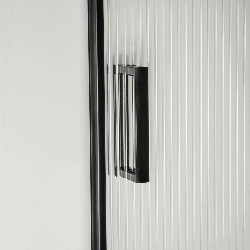 Soho Black 90 cabină de duș curbată cu tavă de duș XN