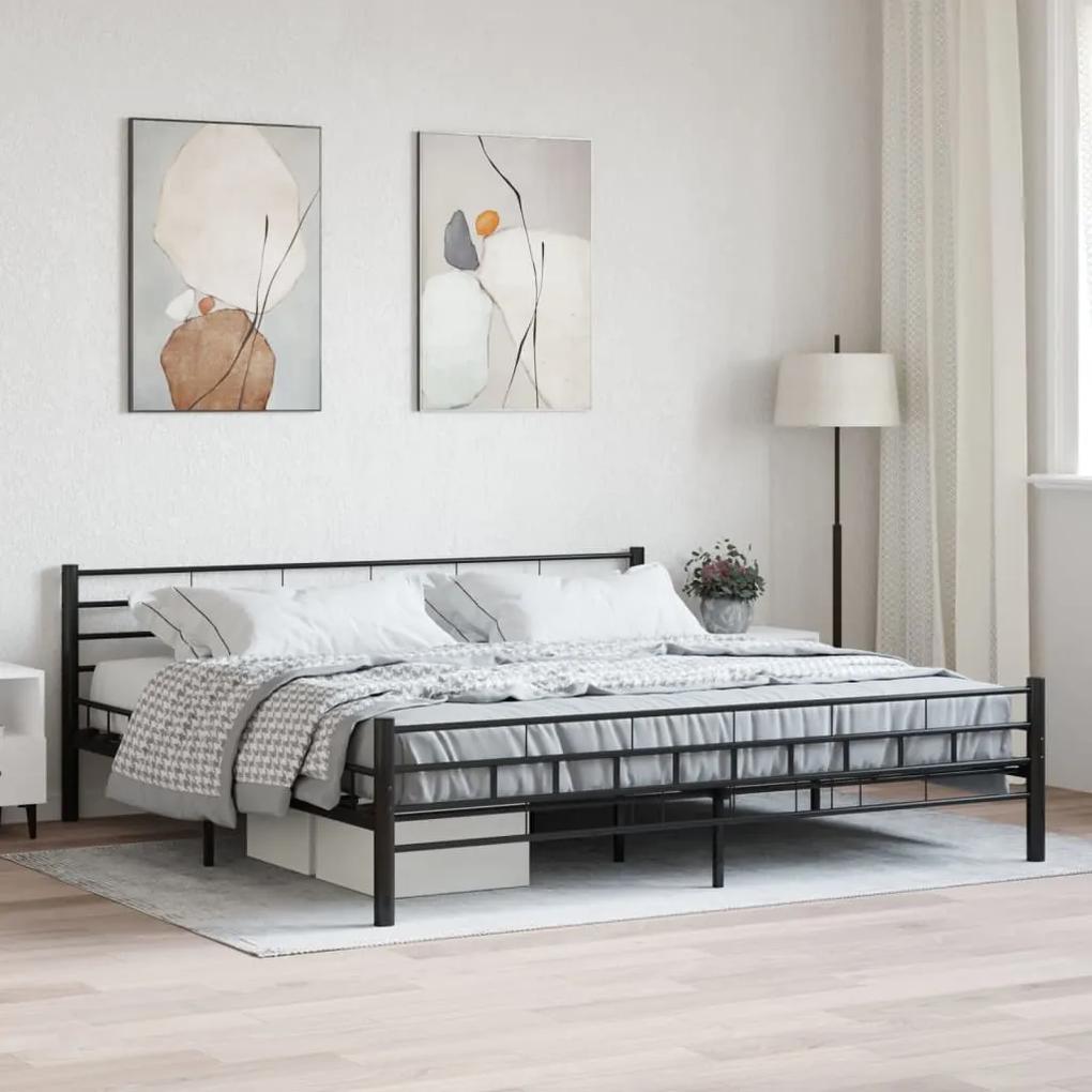 285280 vidaXL Cadru de pat, negru, 180 x 200 cm, oțel