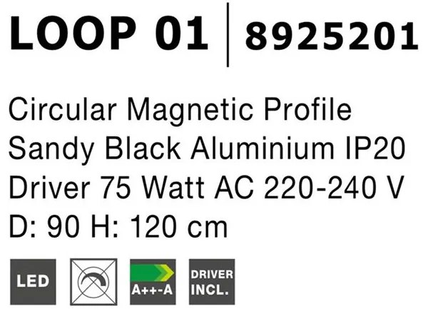 Sina magnetica circulara Loop 01, diametru 90cm NVL-8925201