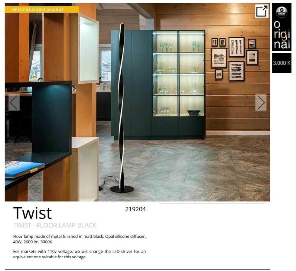 Lampadar/Lampa de podea LED design modern Twist