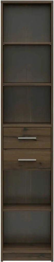 Biblioteca NEPO PLUS, stejar nobil, PAL laminat, 40x34x197 cm