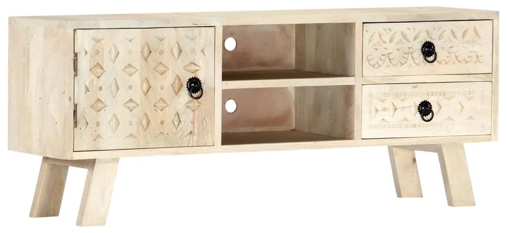 vidaXL Comodă TV, 110 x 30 x 44 cm, lemn masiv de mango