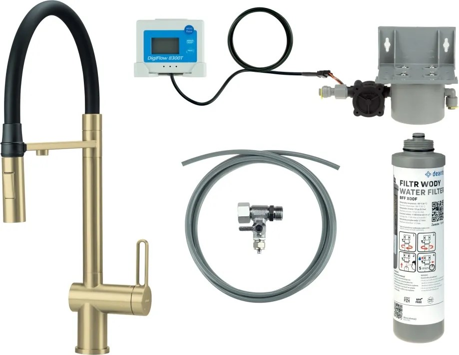 Magnetic Baterie pentru bucătărie, cu kit de filtrare a apei, cu pipă elastică BRMFR75M