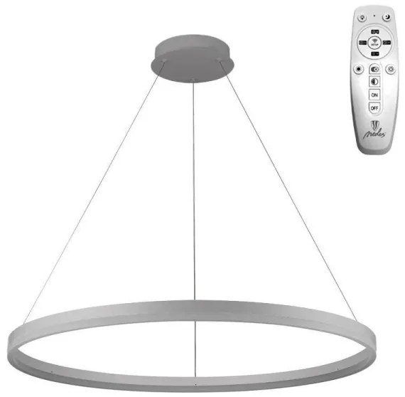 Brilagi - Lustră LED dimabilă suspendată pe cablu CIRCLE LED/55W/230V 3000-6500K argintiu + telecomandă