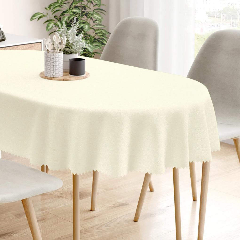 Goldea față de masă teflonată - vanilie - ovală 120 x 160 cm