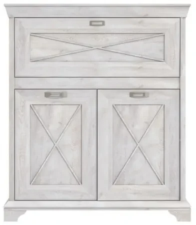 Comoda Cu 3 Usi Bar Kashmir Alb Antic, 123 Cm
