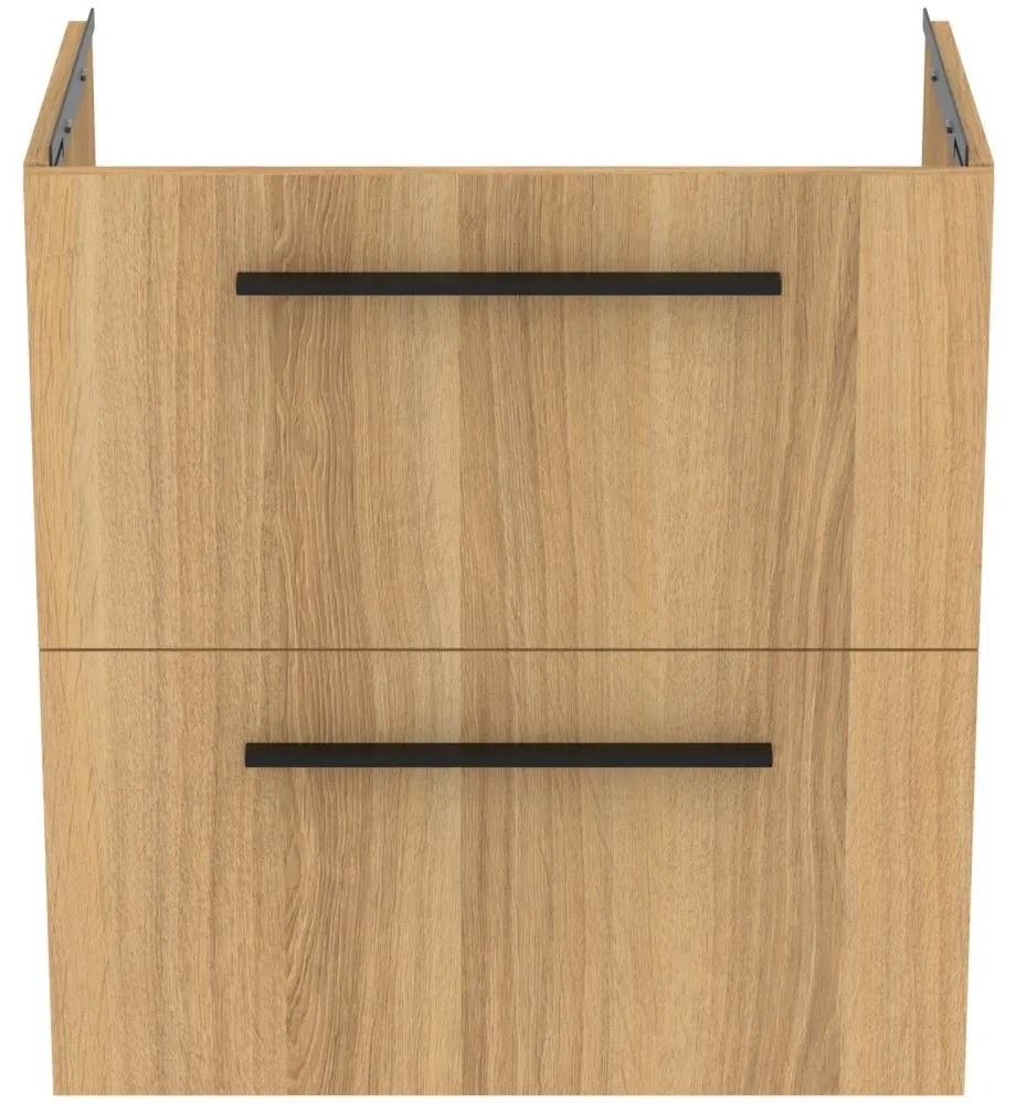 Dulap baza lavoar, 60x38x63 cm, 2 sertare, stejar Stejar natural