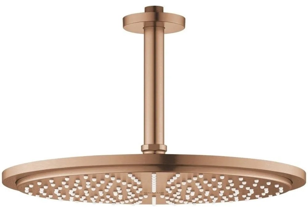 Palarie dus fix Grohe Rainshower Cosmopolitan 310, O31 cm cu brat, montaj pe tavan, cupru mat