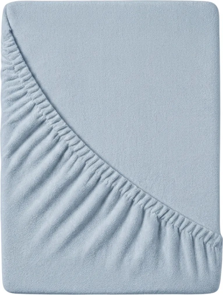 Cearsaf Frotir cu elastic EXCLUSIVE 180 x 200 cm albastru deschis