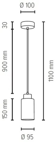 Lustră pe cablu BOSCO 1xE27/60W/230V
