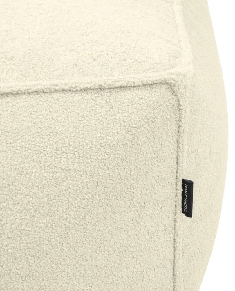 Fotoliu bean bag gri deschis cu tapițerie din țesătură bouclé Mass – SLOWDOWN