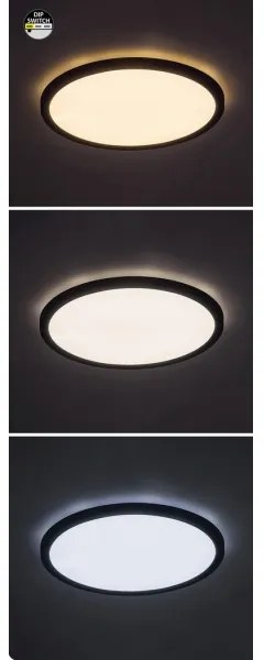 Rabalux 71096 - Plafonieră LED GONZALO 24W/230V, pr. 29 cm, negru